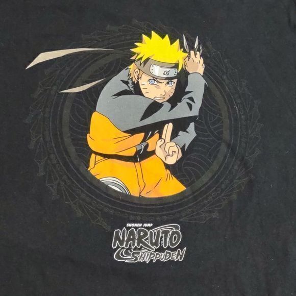 Shonen Jump Naruto Shippuden by Ripple Junction Black Anime T Shirt Sz L - Picture 3 of 8
